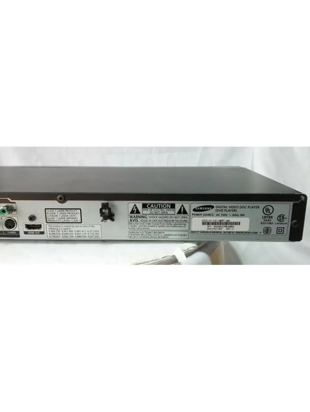 Samsung DVD-1080P7 1080p HD Upscaling DVD Player HDMI Black Fully Tested Works